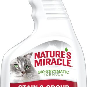 Nature’s Miracle Flecken- & Geruchsentferner Katze – Enzymreiniger für die einfache Beseitigung von Verschmutzungen, Geruchsneutralisierer mit Zitrusduft, 709 ml