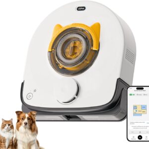 UBPET Saugroboter für Tierhaare auf Teppichen, Staubsauger Roboter ohne Wischfunktion,22000 Pa Saugkraft, LiDAR-Navigation, WiFi/App Steuerung, D-Form Design, Anti-Haarverwirrung, Selbstaufladend, V10