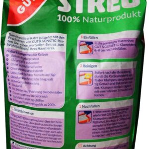 Gut & Günstig Katzenstreu Klumpstreu 100% Naturprodukt