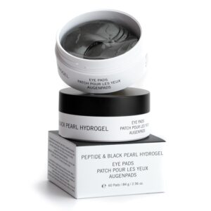 EGYPT-WONDER Peptide & Black Pearl Hydrogel – Luxuriöse Augenpads mit Hyaluron,Peptiden & Black Pearls – Anti-Aging, Feuchtigkeit & Strahlkraft – Kühlende Augenmaske gegen Augenringe & Falten