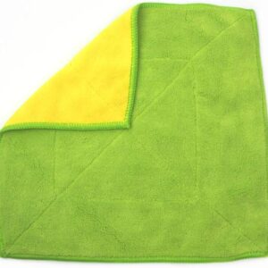 Kochblume Microfasertuch 30x30cm | Microfasertuch | Putztuch | Aufnahmefähigeit bis 300 ml | Extra saugfähige Fasern | Farbe: limette/gelb