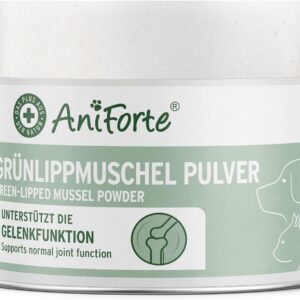 AniForte Grünlippmuschelpulver für Hunde & Katzen 250g – VERGLEICHSSIEGER 2023 Gelenkpulver in Vollfettqualität, unterstützt Gelenke & Agilität, Grünlippmuschel Pulver mit hoher Akzeptanz