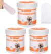 taonganui 3 Dosen 150 Stück Ohrreiniger Ohrpflege Fingerpads für Hunde & Katzen, Ear Wipes Ohrenreiniger Hund Zahnpflege Fingerpads, Ohr-Fingertücher für Hunde und Katzen Pflege & Hygiene