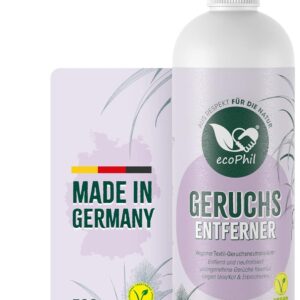 ecoPhil Bio Geruchsentferner | Ideal gegen Hundeurin & Katzenurin| Gegen Gerüche wie Kot -Erbrochenes -Urin -Schweiß -Abfall | Geruchsneutralisierer Wohnung | Vegan & Ökologisch | Tiergeruchsentferner