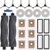 Zubehörset für Dreame L20 Ultra / L20 Ultra Complete Saugroboter, 6 Staubbeutel 2 Main Bürste 4 Mopp Wischtücher 4 Filter 6 Seitenbürsten, Roboter Staubsauger Ersatzteile Zubehör