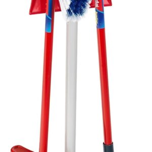 Theo Klein 6765 Vileda Cleaning Station I Kinder-Putzset inkl. Besen, Wischmop u.v.m. I Leicht montierbarer Aufbewahrungsständer I Maße: 25 cm x 25 cm x 66 cm I Spielzeug für Kinder ab 3 Jahren