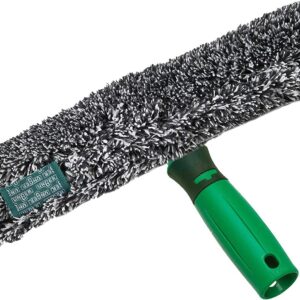 Unger ErgoTec Power Einwascher (Breite 45 cm, Mikrofaserbezug 100% Polyester, 2-Komponenten Griff, Bezug mit Klettverschluss, für streifenfreie Fenster) BC450 Schwarz