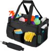 DCY BLUE Reinigungs-Caddy-Organizer mit Griff, große Caddy Tasche für Haus, Autoreinigungsbedarf, Haushaltshandtasche mit verstellbaren Schultergurten (schwarz)