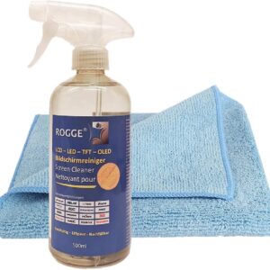 ROGGE 500ml Bildschirmreiniger inkl. 1 Weltklasse Microfasertuch 40x40cm 500 ml