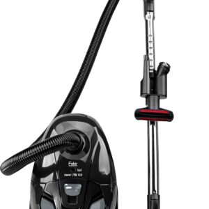 Fakir TS 122 – Staubsauger mit Beutel, leistungsstark, kompakt, klein und leicht, für Hart- und Teppichböden, EPA-Filter, 700 Watt, 2 Liter Staubvolumen, Schwarz