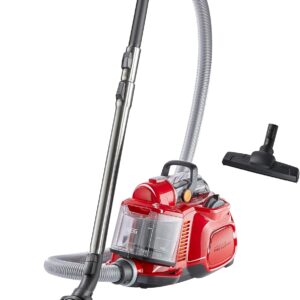 AEG LX7-2-FFP Staubsauger beutellos / inkl. Zusatzdüsen / 750 Watt / 9 m Aktionsradius / 1,4 l Staubbehälter / ergonomischer Handgriff / waschbarer Hygiene Filter / rot