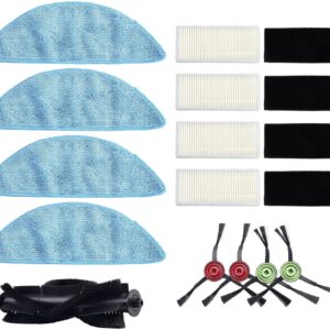 Ersatzteile für Conga Pet Max XTreme Ersatzteile 4 Seitenbürsten und Filter mit Wischlappen und Rollenbürste