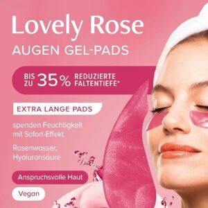 Schaebens Lovely Rose Augen Gel-Pads, reduziert Augenringe und Schwellungen – mehr Feuchtigkeit und Ausstrahlung, VEGAN