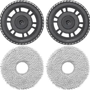 DianSung Wischtücher mit Ersatzhalterung Zubehör für Dreame L10s Pro Ultra Heat, X40 Ultra, X40 Master, L40 Ultra, L20 Ultra, L20 Ultra Complete Roboter Staubsauger Wischplatten Ersatzteile,