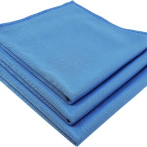 elauelue – Edelstahl Reinigungstücher – Edelstahlputztuch – Edelstahlreinigungstuch Microfasertuch – 3er Set – 34×34 cm