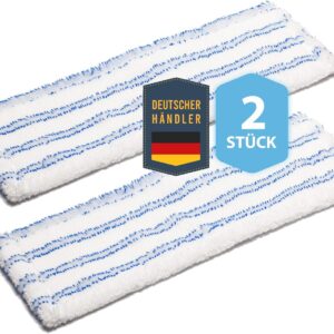 Wischmoppbezug Ersatzbezug DOPPELPACK SET für 40 cm Wischmopp Klapphalter MADE IN GERMANY, Bodenwischer Mopp für Öle Microfaser Bodenbeläge Wischmob Laminat, Dielen, Fliesen Wischtuch Möppe, auch Bad