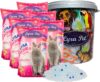 Lyra Pet® | 6 x 5 L = 30 L Lyra Power Silica Silikat Katzenstreu + 30 L Tonne | 100% Kieselgel | Keine Klumpenbildung | Neutralisiert den Geruch | Staubfrei & Unparfümiert | Hygienisch Saugstark