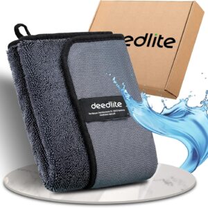 Deedlite Shiny Bath XXL Trockentuch, Fast Dry Trockentuch, Mikrofasertücher, Shiny Bath Wipes Tücher Original, Premium Trockentuch für Duschkabine, Auto, Haushalt, Camping (40x60cm, 1 Stück)