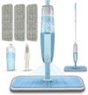 Wischer mit Sprühfunktion, MEXERRIS Sprühwischer Bodenwischer mit Wassertank 360 Grad Rotierender Wischmopp Spray Mop Wischer Boden mit 3 Waschbaren Mikrofaser Pads für alle Böden