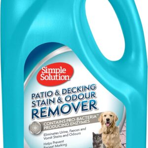 Simple Solution Patio & Decking Pet Stain and Odour Remover | Enzymatischer Reiniger mit Pro-Bakterien Reinigungskraft – 4 Liter