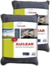 ALCLEAR 950014 Ultra-Microfaser Autoschwamm, 2er Set, Trockentuch gegen beschlagene Auto Scheiben und Windschutzscheiben, Anthrazit/Blau