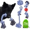 4LegsFriend Hundespielzeug Set 4 Stück, Seil Kauspielzeug, Zerrspielzeug, Wurfspielzeug für Mittlere bis Sehr Große Hunde, Robustes Baumwoll Hund Spielzeug Kauen & Beißen, Hunde Zubehör, Waschbar