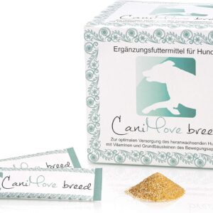 CaniMove breed, 1 Pkg mit 100 Stick-Beuteln (100 x 2,5g), Ergänzungsfutter für Welpen und Junge Hunde für eine optimale Entwicklung von Knochen, Gelenken und Nerven.