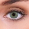 LENZOTICA 2 Stück (1 Paar), Sehr stark natürlich deckende graue Kontaktlinsen farbig ATLANTIS GREY + Behälter, DIA 14.00, 0.00 Dioptrien, 3 Monatslinsen, ohne Sehstärke, Soft Lens