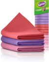 Qwikr Mikrofasertücher Küche 12 Stück Lila, Rot, Rosa – Reinigungstücher – Putztücher – Vorteilspackung – 21x21cm Größe – ideal für große Aufgaben – Mikrofasertücher – waschbar bei 60 Grad