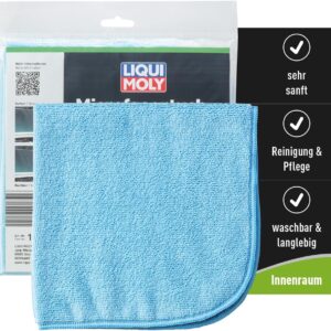 LIQUI MOLY Microfasertuch, Art.-Nr. 1651 I 40 x 40 cm Auto Trockentuch mit hoher Saugfähigkeit I 1x sanftes Mikrofasertuch zur kratzerfreien Reinigung & Pflege aller Oberflächen I Waschbar
