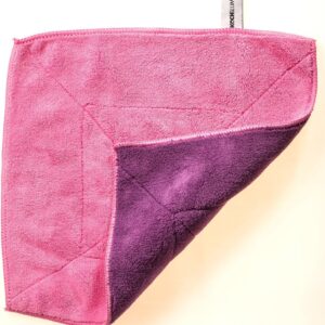 Kochblume Microfasertuch 30x30cm | Extrasaugfähige Fasern | Waschbar bis 40°C | Farbe: pink/lila