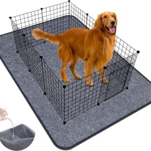 Hygieneunterlagen für Haustier, Waschbar Pee Pads für Hunde, Wickelunterlage für Hunde Katzen, Epoxy Rutschfester Trainingseinlagen für Welpen, Polarfleece Wasserdichter Haustier Matte 90 * 150cm