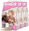 TerraCat katzenstreu, 37.5L – 3er Pack Cat Litter, 100% Griechischer Bentonit Katzenstreu Klumpstreu, Hohe Saugfähigkeit Klumpstreu für Katzen, Staubfrei Katzenstreu Klumpend, Baby Puder Duft, 30Kg