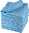 ENA Mikrofasertuch Blau (20 Stück, 40x40cm) | Mikrofaser Putztücher für den Haushalt | Waschlappen Microfaser Waschbar | Microfaser Putztuch für Auto Küche Bad