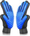 Urban Print Tierhaarentfernungshandschuhe, Unisex-Silikonhandschuhe zum Massieren, Bürsten, für die Hygiene von Hunden, Katzen und anderen Tieren | Badebürste | 1 Paar (blau)