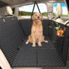 Lekeinchi Hundedecke Auto Rückbank – Auto Hundedecke Rücksitz mit Sechs Stabilen Hartholzplatten und Sicherheitsgurten -Wasserdicht & Kratzfest & Sturzprävention Hundematte für Auto, SUV, LKW, Schwarz