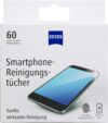 ZEISS Smartphone-Reinigungstücher alkoholfrei 60 Stück zur sicheren & effektiven Reinigung optischer Flächen – jedes Tuch einzeln verpackt – ideal für unterwegs oder auf Reisen