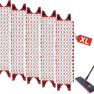 DLAIMI 5 Stück für Vileda Ultramax XL Bodenwischer Ersatzbezug,Mikrofaser Extrabreiter Wischmopp Wischbezug, für alle Hartböden&Waschmaschinen Geeignet