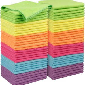 Orighty Mikrofaser-Reinigungstücher 60 Stück, Extrem Saugfähig und Fusselfrei, Für Viele Zwecke Geeignet, Starkes Staubwischen, Haushalt, Küche, Autopflege Reinigungstücher 30,5 x 30,5 cm