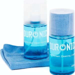 Duronic SCK102 Duo Bildschirmreiniger mit Mikrofasertuch | 2 x 200 ml Displayreiniger für Monitore, Smartphones und Tablets | Screen Cleaner für LCD und OLED | Auch als Glasreiniger geeignet