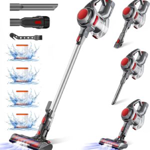 Authmic 36000pa Akku Staubsauger,Staubsauger Kabellos bis zu 100Min Laufzeit,1.6L Staubbehälter, HEPA×4,Vacuum Cleaner,Staubsauger für Teppich,Hartboden,Tierhaare