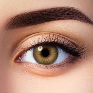 Aricona Farbige Kontaktlinsen mit Stärke, Honig-Braun, -2,25 Dioptrien, Brillante Augenfarbe & klare Sicht mit den natürlichen Farblinsen für Brillenträger mit Premium Hydrogel