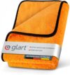Glart Auto Trockentuch XXL – Microfasertuch Autopflege, saugstark, 90x60cm für kratzfreies Trocknen, Auto Mikrofasertuch – Großes Auto Mikrofasertuch, Orange, Microfasertücher Auto – Poliertuch Auto