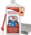 MAXXI CLEAN | Backofen & Grillreiniger – das Original | 1x 750 ml Gel, 1x Pinsel und 1x Microfasertuch | selbstarbeitender Reiniger und Fettlöser | für Herdplatte & Grill | löst Verkrustungen