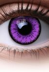 MERALENS Halloween lila farbige Kontaktlinsen Purple Flower, 2 Stück (1 Paar), Ohne Sehstärke, Kontaktlinse farbig für Cosplay, Karneval, Fasching, Anime, Kostüm ohne Stärke