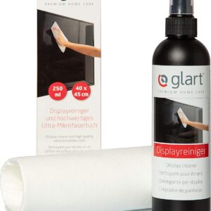 Glart Displayreiniger 250 ml und hochwertiges Ultra-Mikrofasertuch