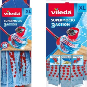 Vileda Supermocio 3 Action XL Compact Mop mit extra Refill