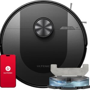 Ultenic D10 Saugroboter mit Wischfunktion, Staubsauger Roboter Steuerung für Tierhaare Teppich Hartboden