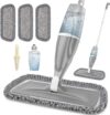 Wischmopp mit Sprühfunktion – EXEGO Bodenwischer mit Sprühmopp Spray Mop Floor Mop mit 3X Wischpads Staubwischer Nasswischer für Schnelle Reinigung Hartholz, Marmor, Holz, Laminat, Fliesen