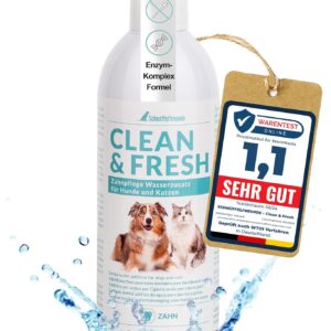 Schnüffelfreunde Zahnpflege Wasserzusatz für Hunde und Katzen | Frischer Atem und gesunde Zähne – Hilft Plaque und Zahnstein vorzubeugen – 500ml (Classic)